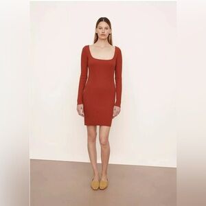 Vince - Long Sleeve Square Neck Mini Dress